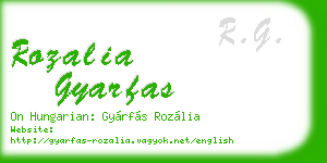 rozalia gyarfas business card