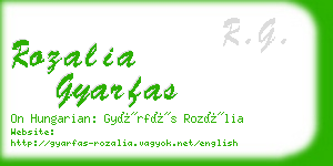 rozalia gyarfas business card